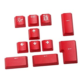 Ducky 11-Key PBT Doubleshot Color Keycap Set - Carmine Red | DKSA11-USPDRNWO1