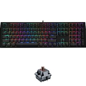 Ducky Shine 7 Blackout MK Exclusive First Release Cherry MX Brown RGB LED Double Shot PBT Mechanical Keyboard | DKSH1808ST-BUSPDAAT1