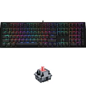 Ducky Shine 7 Blackout MK Exclusive First Release Cherry MX Silent Red RGB LED Double Shot PBT Mechanical Keyboard | DKSH1808ST-SUSPDAAT1