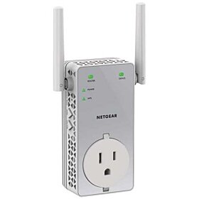 NETGEAR AC750 Wi-Fi Range Extender + Extra Outlet | EX3800-100NAS