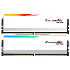 G.SKILL Ripjaws M5 Neo RGB Series 32GB (2x16GB) DDR5 6000 MT/s Ram - White | F5-6000J3648D16GX2-RM5NRW