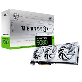 MSI GeForce RTX 5080 16GB GDDR7 VENTUS 3X OC White Graphics Card, DLSS 4