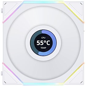 Lian Li UNI FAN TL120 LCD RGB Fan - White | G99.12TLLCD1W.00