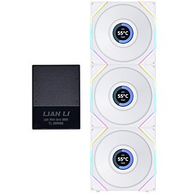 Lian Li UNI FAN TL120 LCD RGB Triple-Pack Fan -  White | G99.12TLLCD3W.00