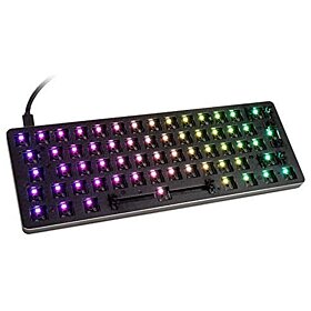 Glorious GMMK Compact Customized Keyboard, RGB LED lights, Hot-swappable switches, Easy Access Hot-Keys (Switches and KeyCaps not included) - Black | GMMK-COMPACT-RGB