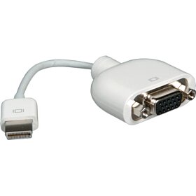 Apple Micro-DVI Male to VGA Female Video Adapter Cable - White | MB203