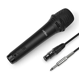Fifine Dynamic Vocal Microphone (Double-Copper Braiding Cable Included) Plug & Play on PA - Black | MIXER-K8