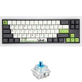 Ducky MIYA Pro Panda White Cherry MX Blue LED 60% Dye Sub PBT Mechanical Gaming Keyboard | MY68NC1W/LLPaNDv