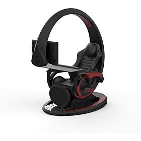Ingrem OrionX Ergonomic All-in-One Computer Seat Gaming Pod - Black/Red | ORIONX-BLACK/RED