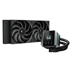 DeepCool Mystique 240 LCD 240mm AIO Liquid CPU Cooler – Black | R-LX550-BKDSNC-G-1