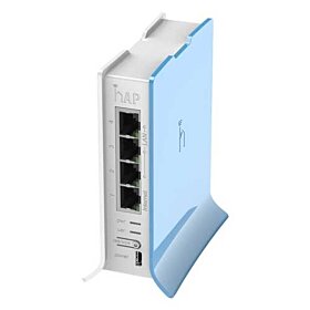 Mikrotik hAP lite TC Small home AP With 4 Ethernet Ports, Colorful Enclosure - White / Blue | RB941-2nD-TC