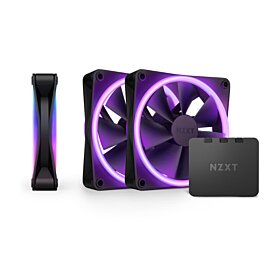 Nzxt F120 RGB DUO Triple Pack Cooling Case Fans - Black | RF-D12TF-B1