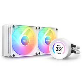 Nzxt Kraken Elite 240 RGB 240mm LCD Display AIO CPU Liquid Cooler - White | RL-KR24E-W1