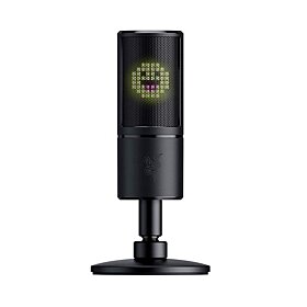 RAZER SEIRĒN X Microphone Emote 8 x 8 RGB LED Display for Streamers compatible with Twitch, Streamlabs, XSplit, Mixer - Classic Black | RZ19-03060100-R3M1