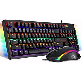 Redragon S117 RGB Wired Gaming Keyboard and Mouse Combo | S117-KN