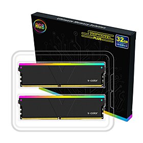 V-color Skywalker Plus RGB U-DIMM 32GB (16GBx2) 3600MHz DDR4 Memory Kit - Black | TL416G36S818CSPKWK