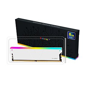 V-color Skywalker Plus RGB U-DIMM 16GB 3600MHz DDR4 Memory - White| TL416G36S818CSPWWS
