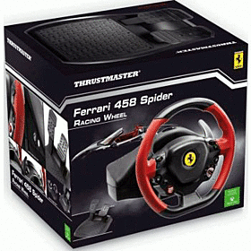 Thrustmaster Ferrari 458 Spider Racing Wheel, Kinect detection LED, Xbox One Red | TM-WHL-FRARI458-SPDR
