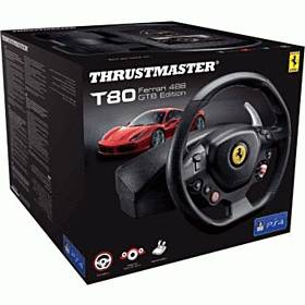 Thrustmaster T80 Ferrari 488 GTB Edition Racing Wheel PS4 Black | TM-WHL-T80FRARI488-GTB