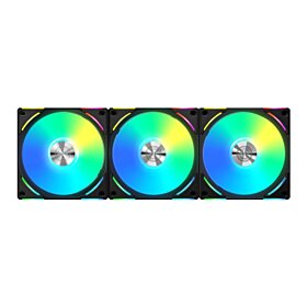 Lian Li UNI FAN AL120 V2 RGB 120mm Triple Pack Cooling Fan - Black | UF-AL120V2-3B