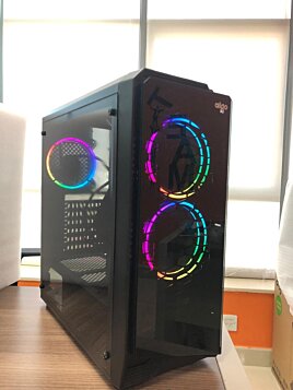 Aigo Water Square 5 Front Tempered Glass with 3 RGB Fan ATX Computer Case