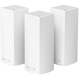 Linksys Velop Tri-band AC-6600 Whole Home Wi-Fi Mesh System 3-Pack upto 6000 sq. ft. Coverage Works with Amazon Alexa - White | WHW0303